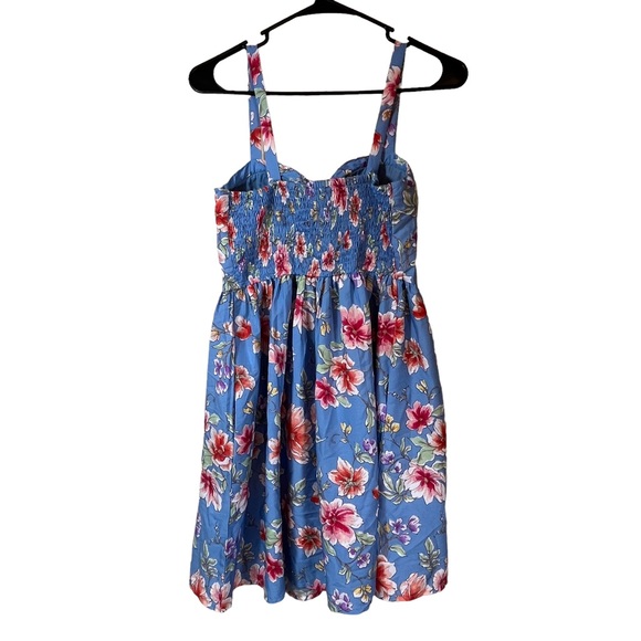 Anthro Floral Bustier Mini Dress, size Small with pockets - Picture 4 of 6